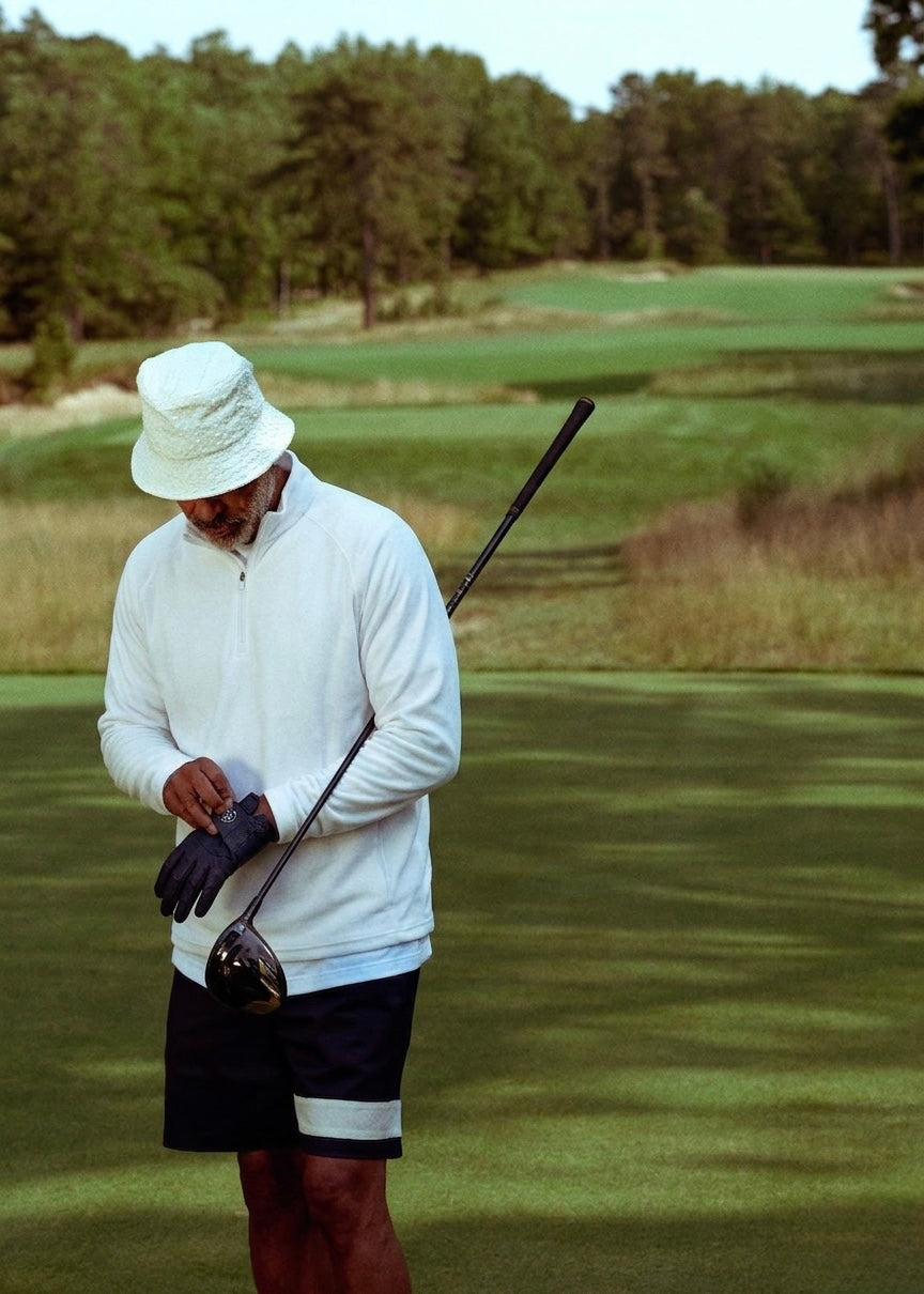 White Motion Quarter Zip